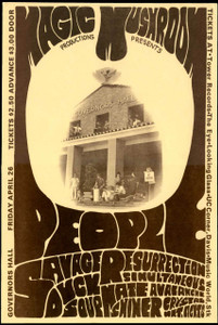Magic Mushroom People Nate Shiner Poster Governors Hall Sacramento 1968
