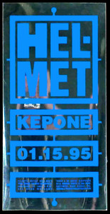 Helmet Poster Kapone the Edge Orlando 1995 Silkscreen Mirror Mylar Unusual