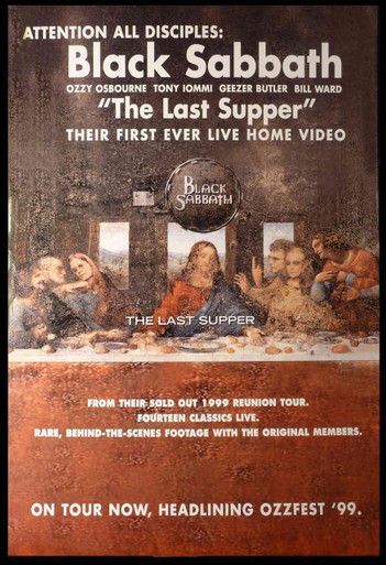 Black Sabbath The Last Supper Original Poster for First Video Release 1999