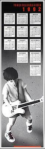Tower Records Calendar Original 1992 Lithograph Rocker Kid by Jay Vecchio