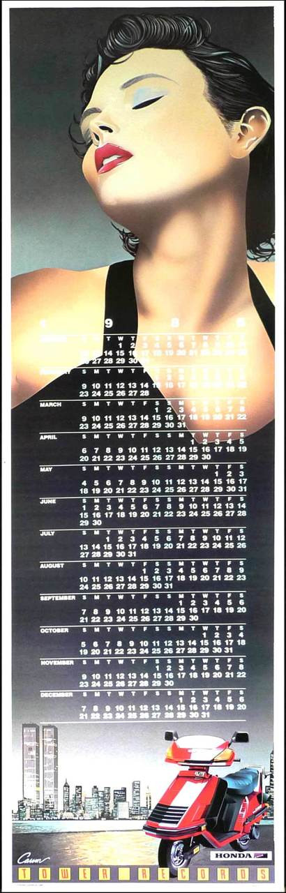 Tower Records Original 1st Printing 1986 Calendar by Frank Carson