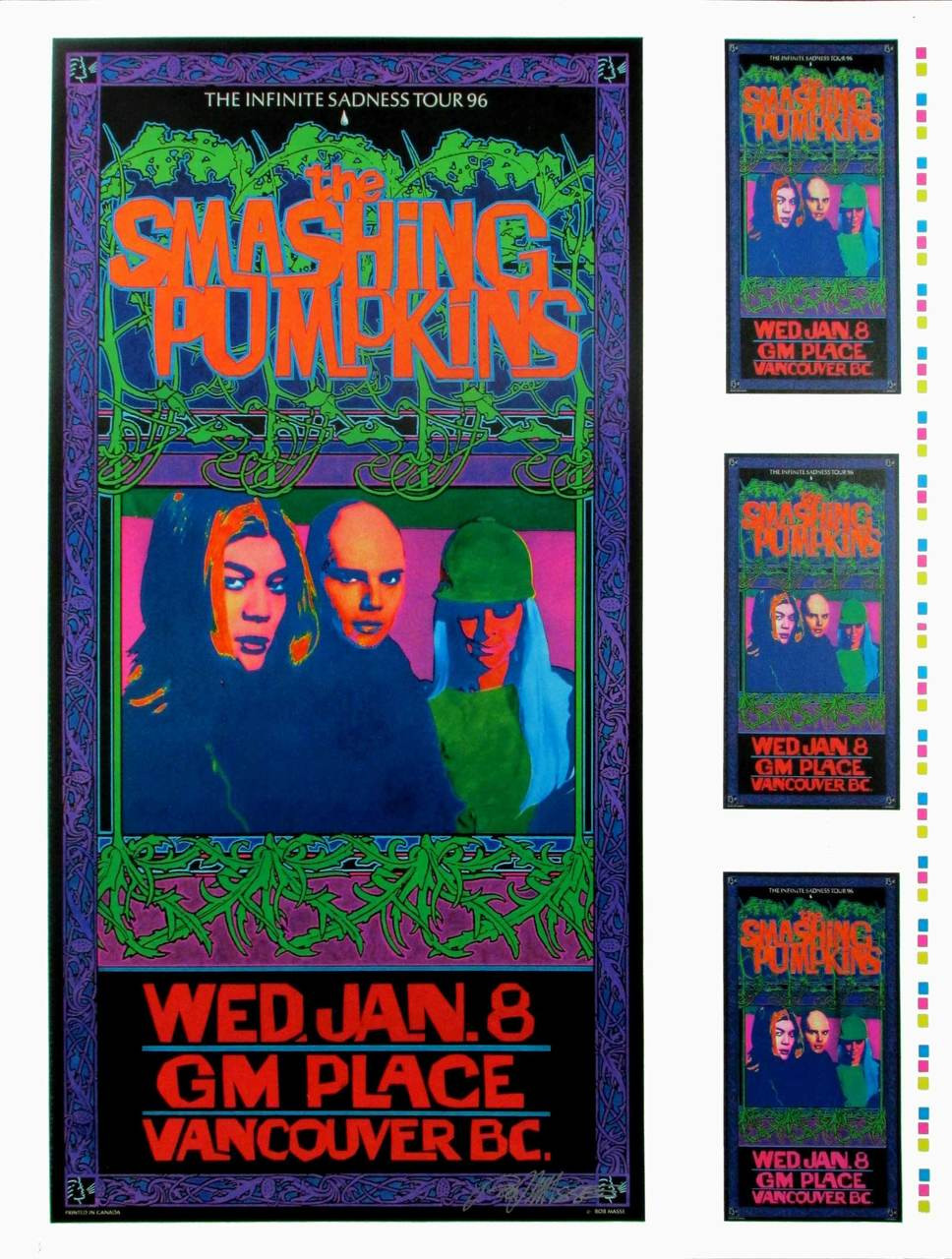 Smashing Pumpkins Poster Infinite Sadness Tour 1995 Signed