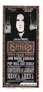 NIN Nine Inch Nails Original Poster Handbill Mecca Arena 1995 Mark Arminski NM