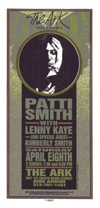 Patti Smith Lenny Kaye Original Poster Handbill Detroit 1995 Mark Arminski NM 