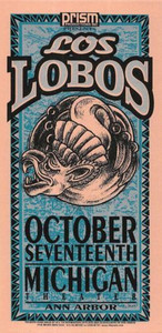 Los Lobos Poster Handbill Michigan Theater October 1996 by Mark Arminski NM 