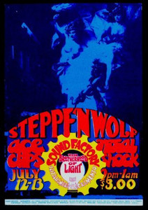 STEPPENWOLF 1968 Sound Factory Original First Printing Poster Handbill