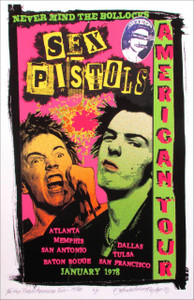Sex Pistols 1978 American Tour Tribute New Orig Artist Edition Signed David Byrd