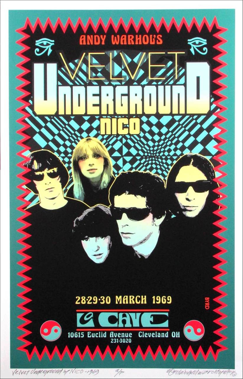 Velvet Underground w Nico Poster La Cave 1969 Artist Edition