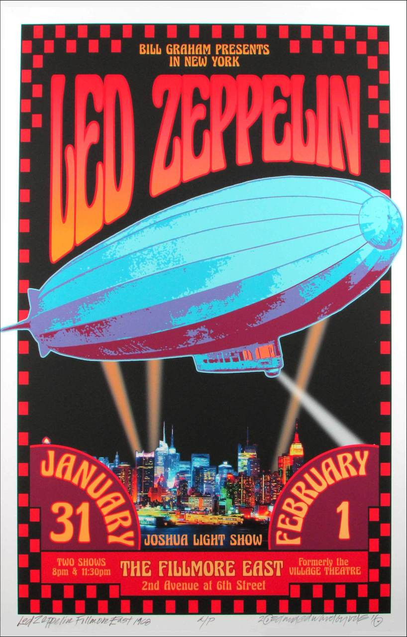 LED ZEPPELIN ライブポスター Led Zeppelin Live Pics Poster 11x17 – BananaRoad