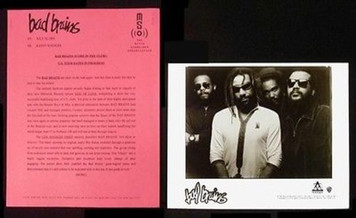 BAD BRAINS Original 1995 Maverick Records Press Kit w 8x10 Photo God of Love