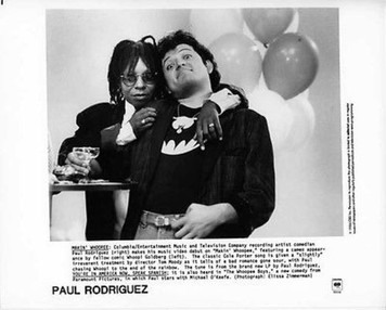 Paul Rodriguez and Whoopie Goldberg 1986 Orig Columbia Records 8x10 Press Photo