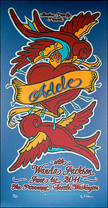 Adele Poster Wanda Jackson Seattle Signed Silkscreen Gary Houston 2011