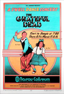 Grateful Dead 1973 Nassau Poster Full Size Artist Edition Hand Signed David Byrd