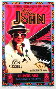 Elton John Poster New Numbered Artist Edition 100 copies Signed David Byrd COA