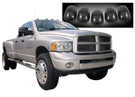 03-14 RAM 2500HD/3500HD CAB LIGHTS SMOKE LENS BLACK BASE AMBER LED BULBS W/WIRING (5PC)