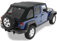 07-15 WRANGLER UNLIMITED(NO DOORS INCL) TINTED WINDOWS TREKTOP NX REPLACEMENT SOFT TOP-BLACK DIAMOND