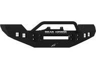 07-14 WRANGLER JK SATIN BLACK FRONT BUMPER W/ PRE-RUNNER - SQUARE LIGHT MOUNTS