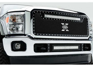 11-14 F250/F350(NOT XL) BLACK STUDDED TORCH SERIES LED GRILLE W/(1)30IN LED BAR