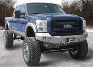 11-C FORD SUPER DUTY FRONT STEALTH WINCH BUMPER, PRE-RUNNER GUARD-SQUARE LIGHT HOLES FOR RIGID LEDs