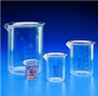Beakers, blue graduated, low form, PMP (TPX)