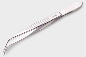 Forceps, Curved Tip 130mm