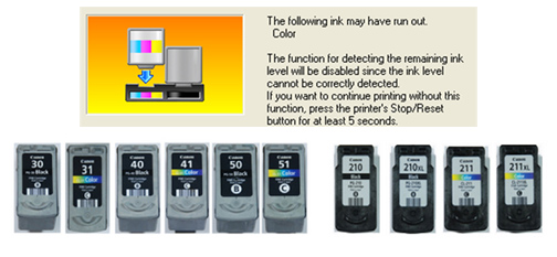 How to deal with Canon 30/31, 40/41, 50/51 Cartridge Errors? - PEACOCKINKJET