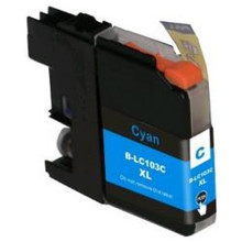 Replacement for Brother LC103C High Yield Cyan Ink Cartridge (LC101C)