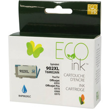 Eco Ink Ink Cartridge - Remanufactured for Hewlett Packard T6M02AN / 902XL - Cyan - 825 Pages - 1 Pack