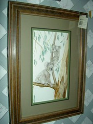 Koala Bears in Tree Original Watercolor by the Porter Family