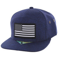 SM7100 USA FLAG 7 PANEL TWILL - NAVY