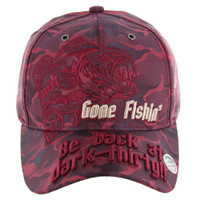 VM206 GONE FISHIN - BURGUNDY CAMO