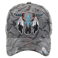 VM303 NATIVE BUFFALO SKULL - GREY CAMO