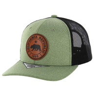 SM556 CALI BEAR , MELANGE TRUCKER - OLIVE