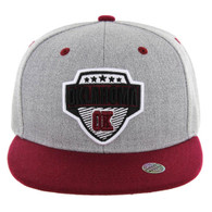 SM347 OKLAHOMA - HEATHER GREY/BURGUNDY