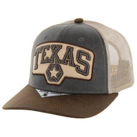 SM560 TEXAS , OIL LEATHER TRUCKER - CHARCOAL