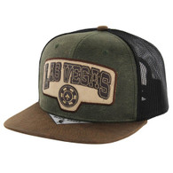 SM561 LAS VEGAS , OIL LEATHER TRUCKER - OLIVE