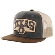 SM561 TEXAS STAR , OIL LEATHER TRUCKER - CHARCOAL