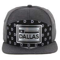 SM385 DALLAS , 7 PANEL , METAL PLATE - BLACK/MELANGE BLACK