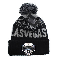 WB450 LAS VEGAS , POM BEANIE - BLACK(GREY)