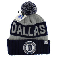 WB184 DALLAS , POM BEANIE - GREY(NAVY)