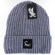 WB700 SCORPION , SILVER PATCH, FUR LINED BEANIE - HEATHER GREY