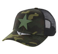 SM111 STAR , TRUCKER - GREEN CAMO/BLACK