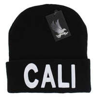 WB020 CALI LONG BEANIE - BLACK