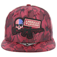 SM412 AMERICAN WARRIOR NYLON CAMO - BURGUNDY