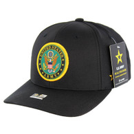 JM-AR003 LICENSED U.S. ARMY , ARMY SEAL(WOVEN)  6 PANEL - BLACK