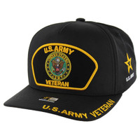 JM-AR039 LICENSED U.S. ARMY , ARMY VETERAN - BLACK , 5 PANEL