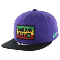 SM161 MARIJUANA 420 - PURPLE/BLACK