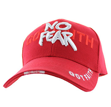 VM024 God With No Fear Velcro Cap (Solid Red) - Ace Cap, Inc.