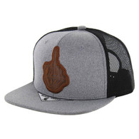SM760 MIDDLE FINGER , MELANGE TRUCKER - GREY/BLACK