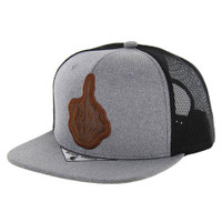 SM760 MIDDLE FINGER , MELANGE TRUCKER - GREY/BLACK